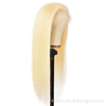 Good Quality 613 Blonde Ombre Human Hair 4*4 Lace Wig Human Hair Lace Wigs Straight Wave 13x4 Lace Front Human Hair  Wigs